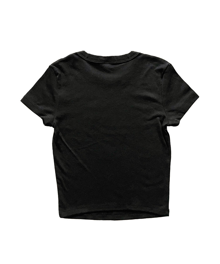 Black Dedicated Hearts Baby Tee