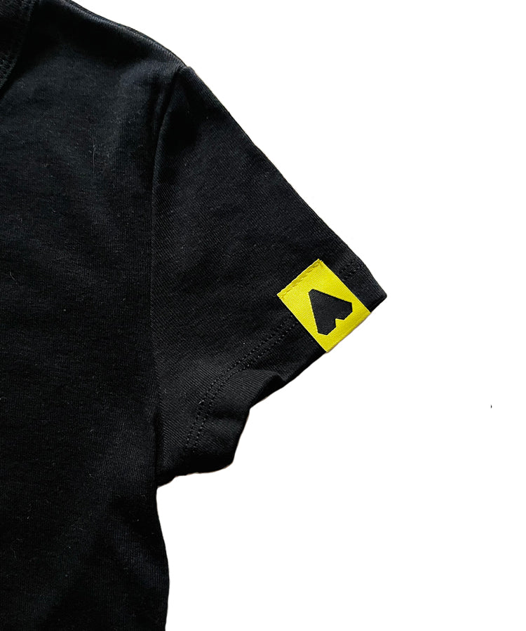 Black Dedicated Hearts Baby Tee