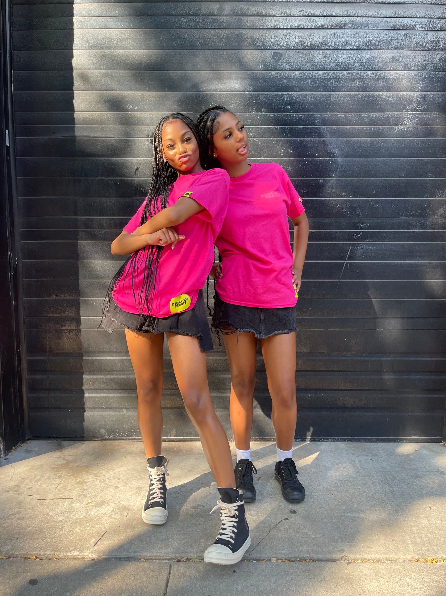 Pink Dedicated Hearts Premier Tee