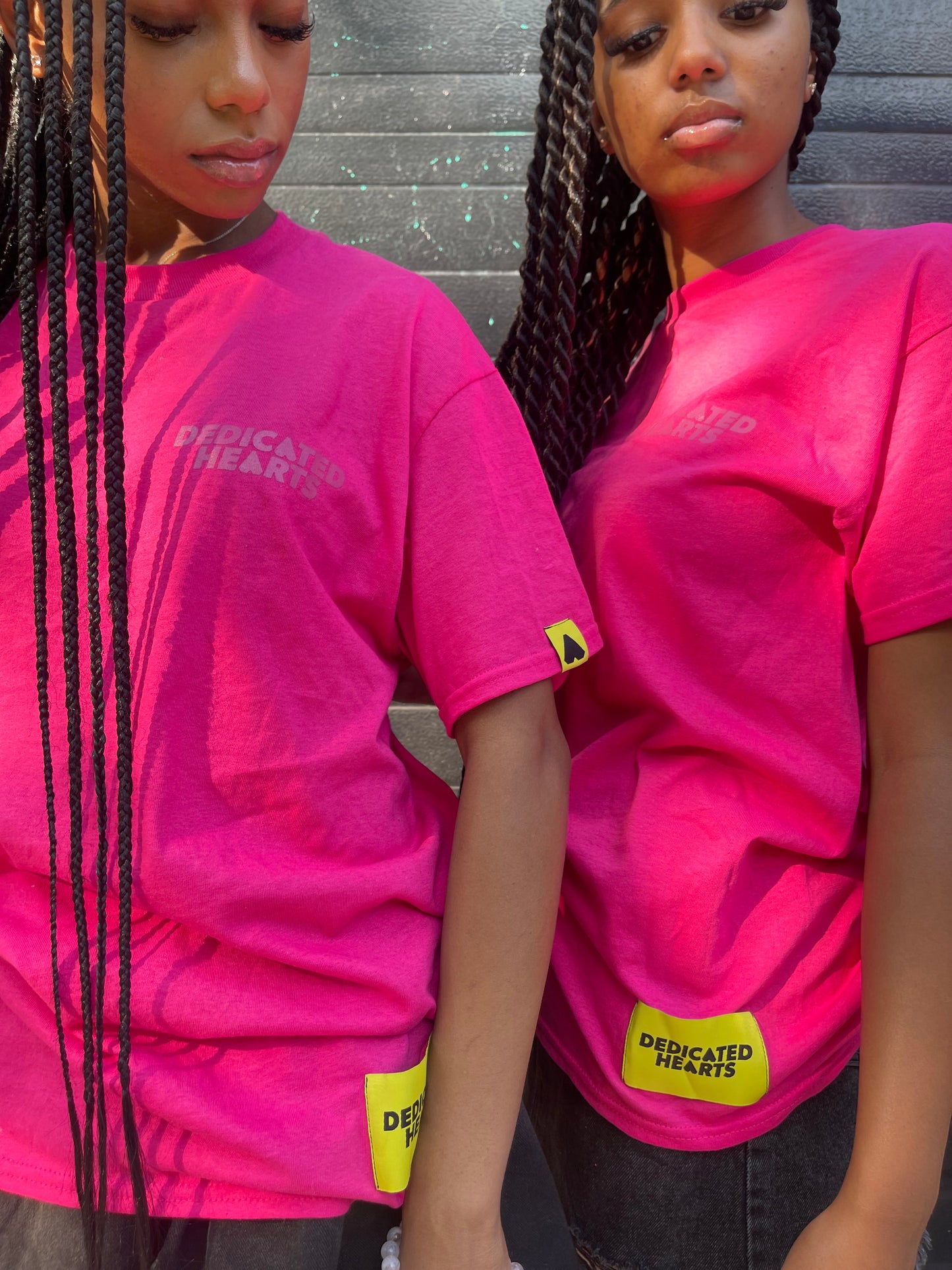 Pink Dedicated Hearts Premier Tee